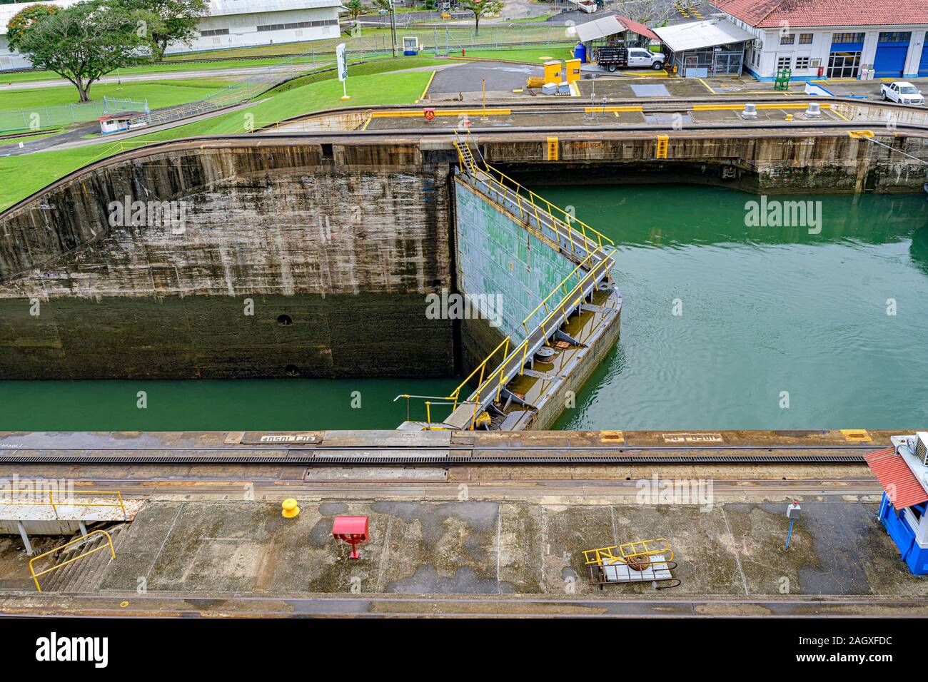 Eingabe der Panama Kanal Stockfoto