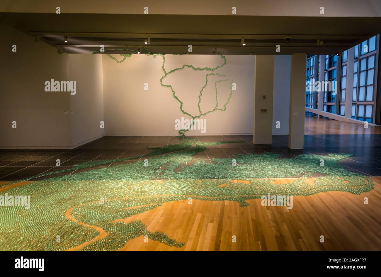 Die Arbeit von Maya Lin, hier Ausstellung, Wexner Center for the Arts, Columbus, Ohio, USA Stockfoto