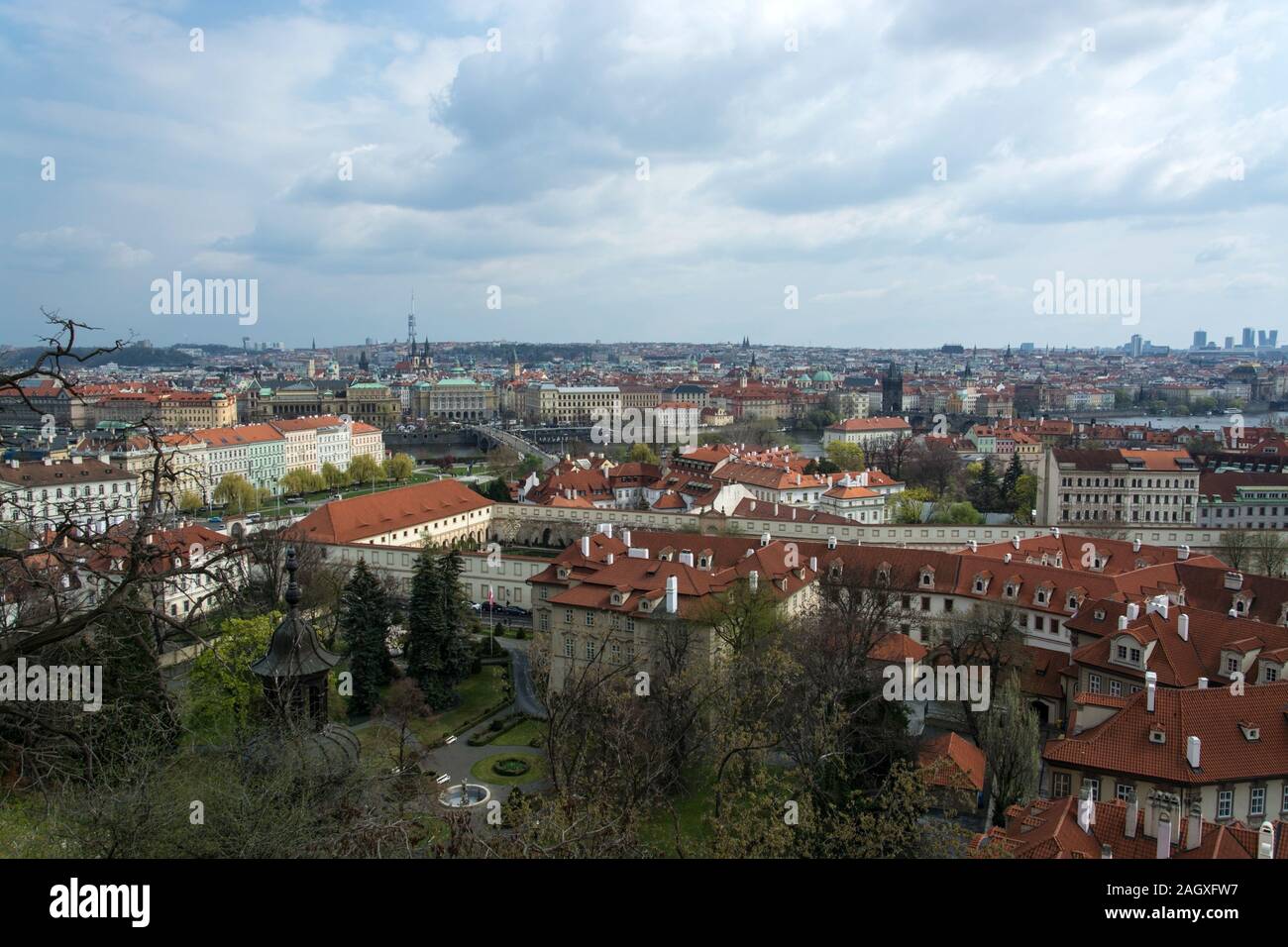 Prag ist die Hauptstadt der Tschechischen Republik und balatonfüred an der Moldau. Die Tadt der Hundert Tuerme" ist bekannt für den Altstaedter Ring mit Bu Stockfoto