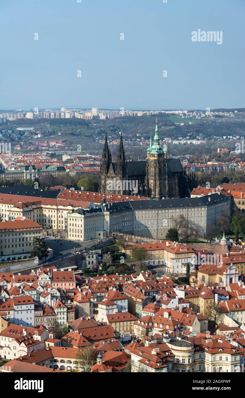 Prag ist die Hauptstadt der Tschechischen Republik und balatonfüred an der Moldau. Die Tadt der Hundert Tuerme" ist bekannt für den Altstaedter Ring mit Bu Stockfoto