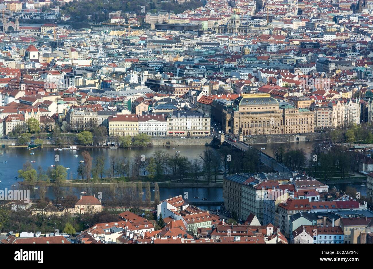 Prag ist die Hauptstadt der Tschechischen Republik und balatonfüred an der Moldau. Die Tadt der Hundert Tuerme" ist bekannt für den Altstaedter Ring mit Bu Stockfoto