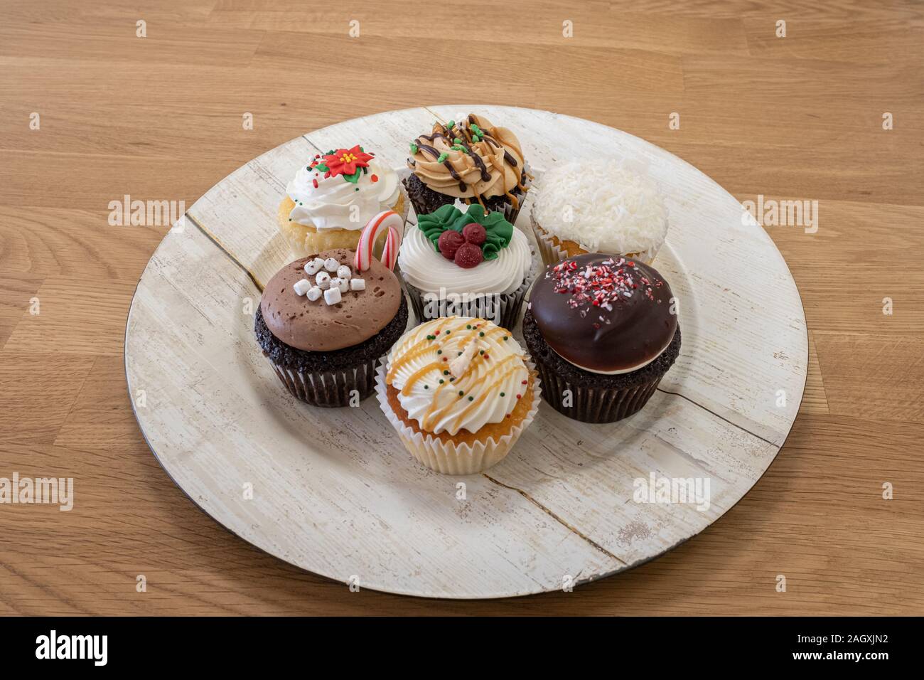 Weihnachts-Muffins Stockfoto
