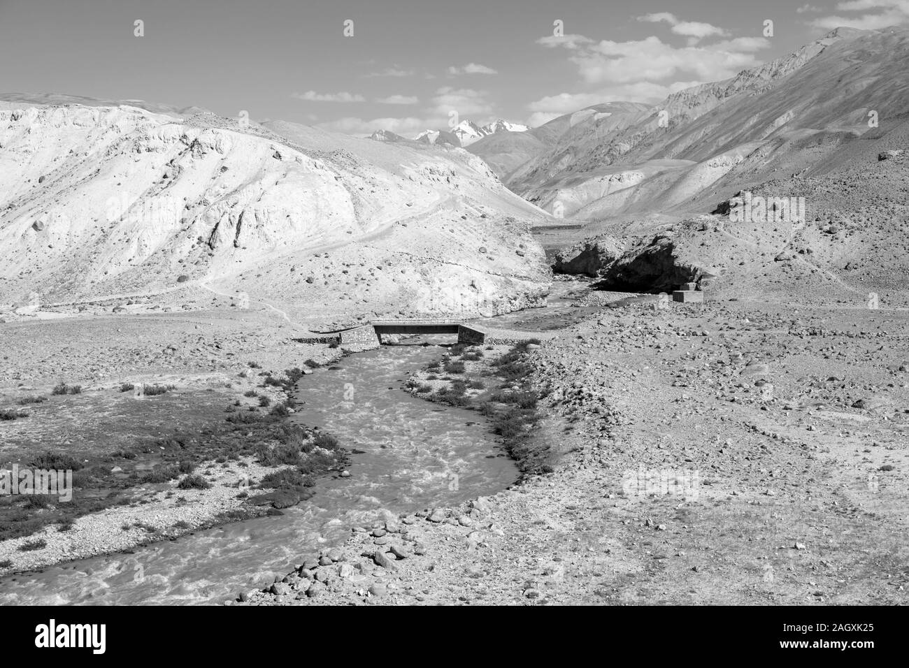 Fluss in Afghanistan im Pamir in Zentralasien Stockfoto