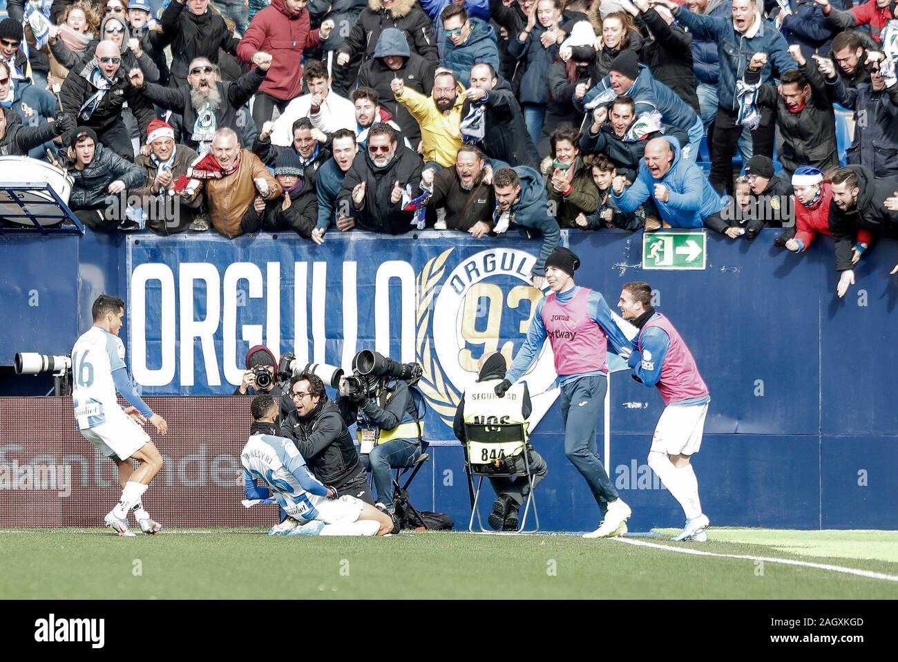 Madrid, Spanien. 22 Dez, 2019. Das Estadio Municipal de Butarque, Madrid, Spanien. 22 Dez, 2019. Credit: Aktion Plus Sport Bilder/Alamy leben Nachrichten Stockfoto