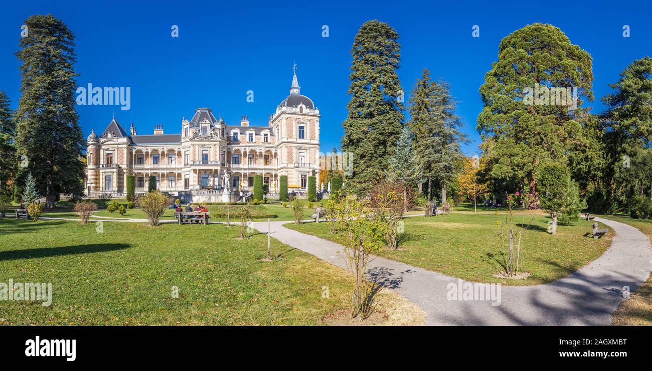 Hermes Villa im Wiener Erholungsgebiet 'Lainzer Tiergarten", Wien, Österreich Stockfoto
