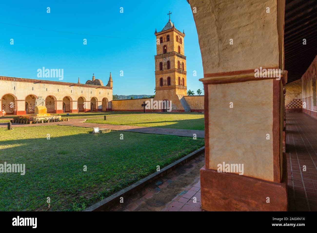 Museo Misional oder Mission Museum, San José de Chiquitos, Jesuitenmission Schaltung, UNESCO-Weltkulturerbe, in Bolivien, in Lateinamerika Stockfoto