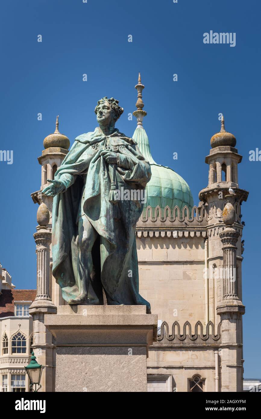 George IV Statue, Brighton, Großbritannien Stockfoto