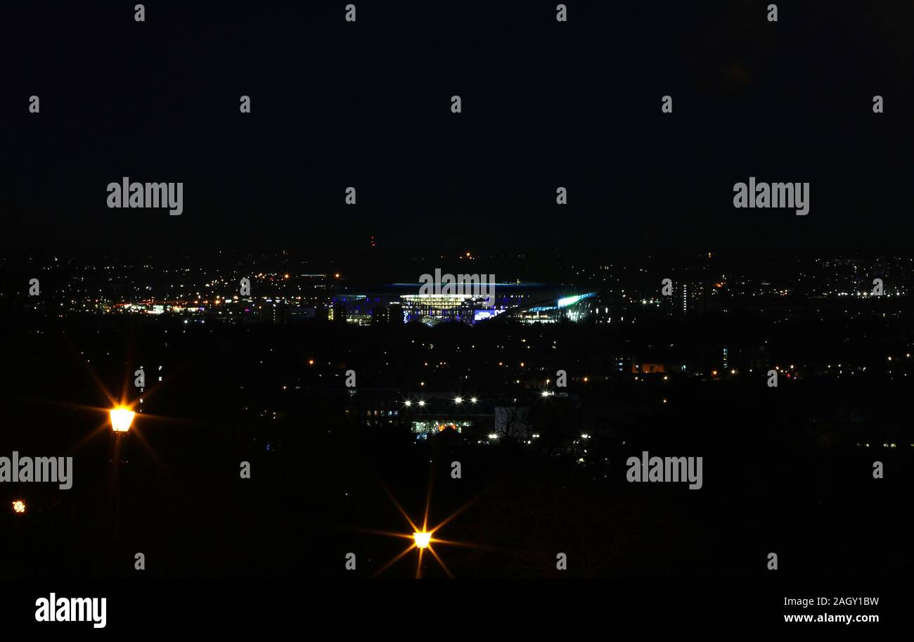 Eine allgemeine Ansicht der Tottenham Hotspur Stadion von Alexandra Palace während der Premier League Spiel gegen Tottenham Hotspur Stadium, London gesehen. Stockfoto