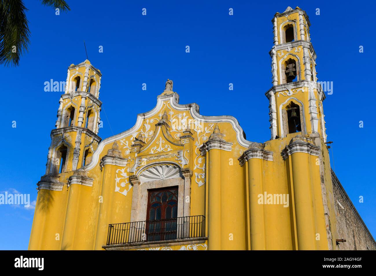 Iglesia San Juan Bautista, Parque San Juan, Merida, Mexiko Stockfoto