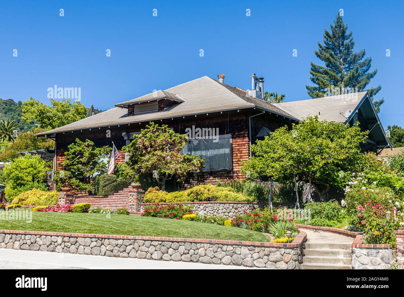 Los Gatos, High-End-Residence Stockfoto