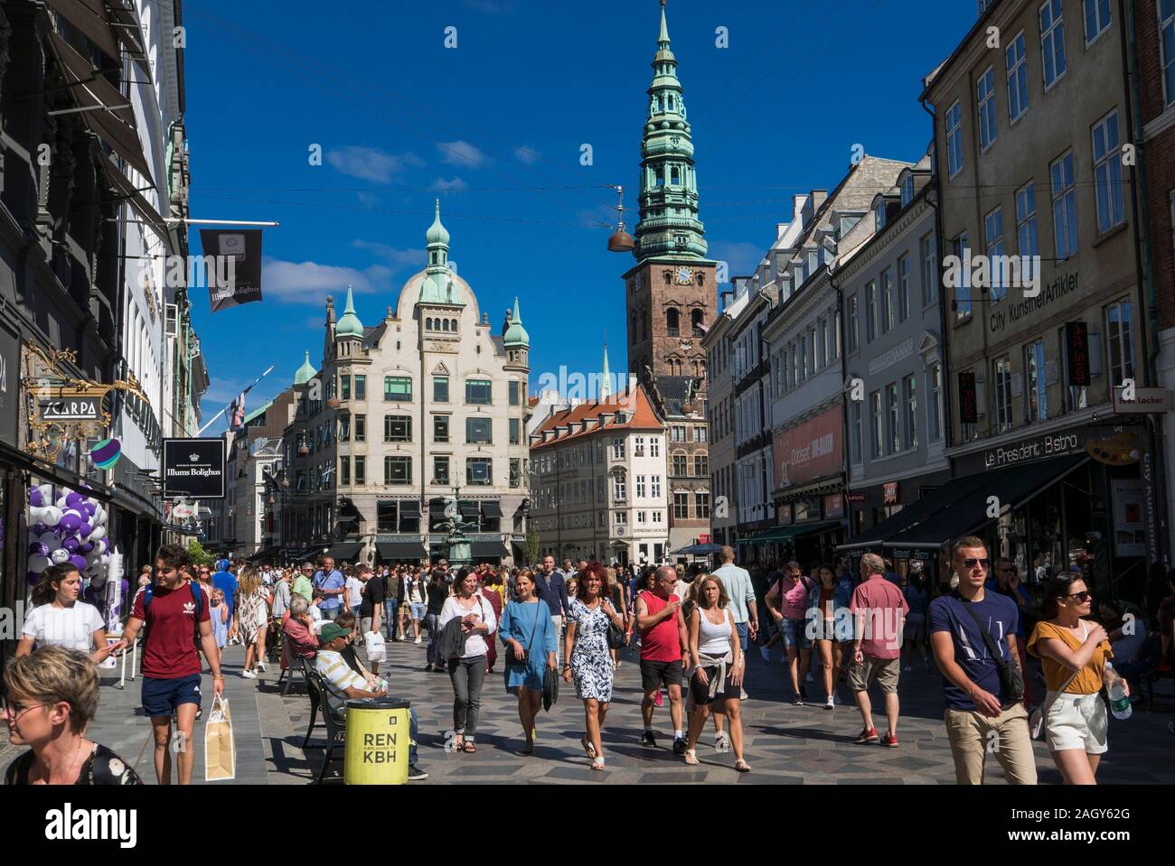 Amagertorv Platz in Kopenhagen, Dänemark. Stockfoto