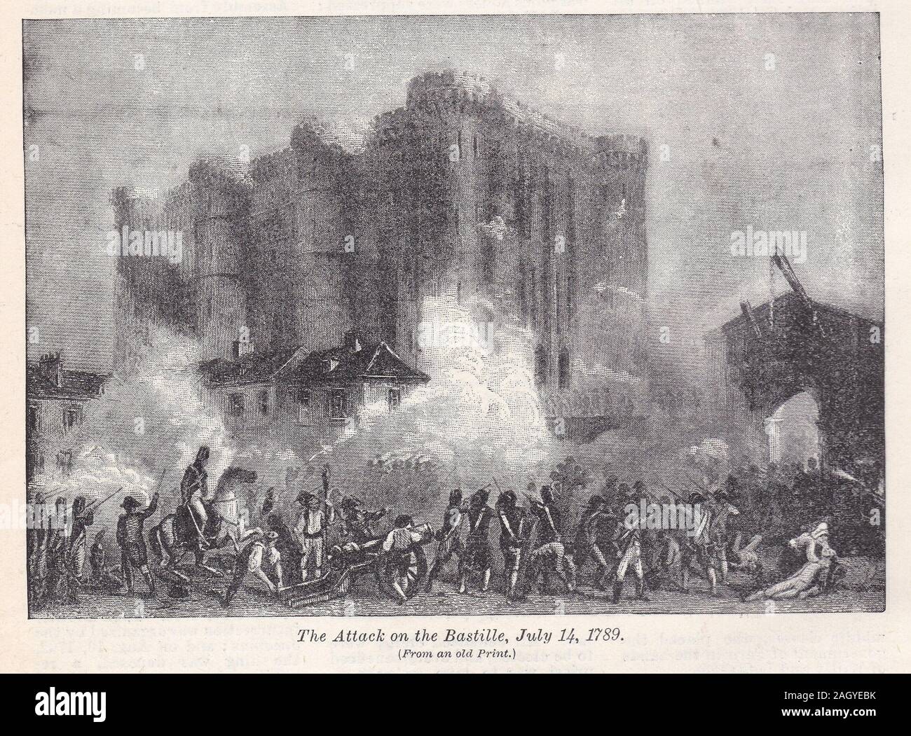 Der Angriff auf die Bastille, 14. Juli 1789 Stockfoto