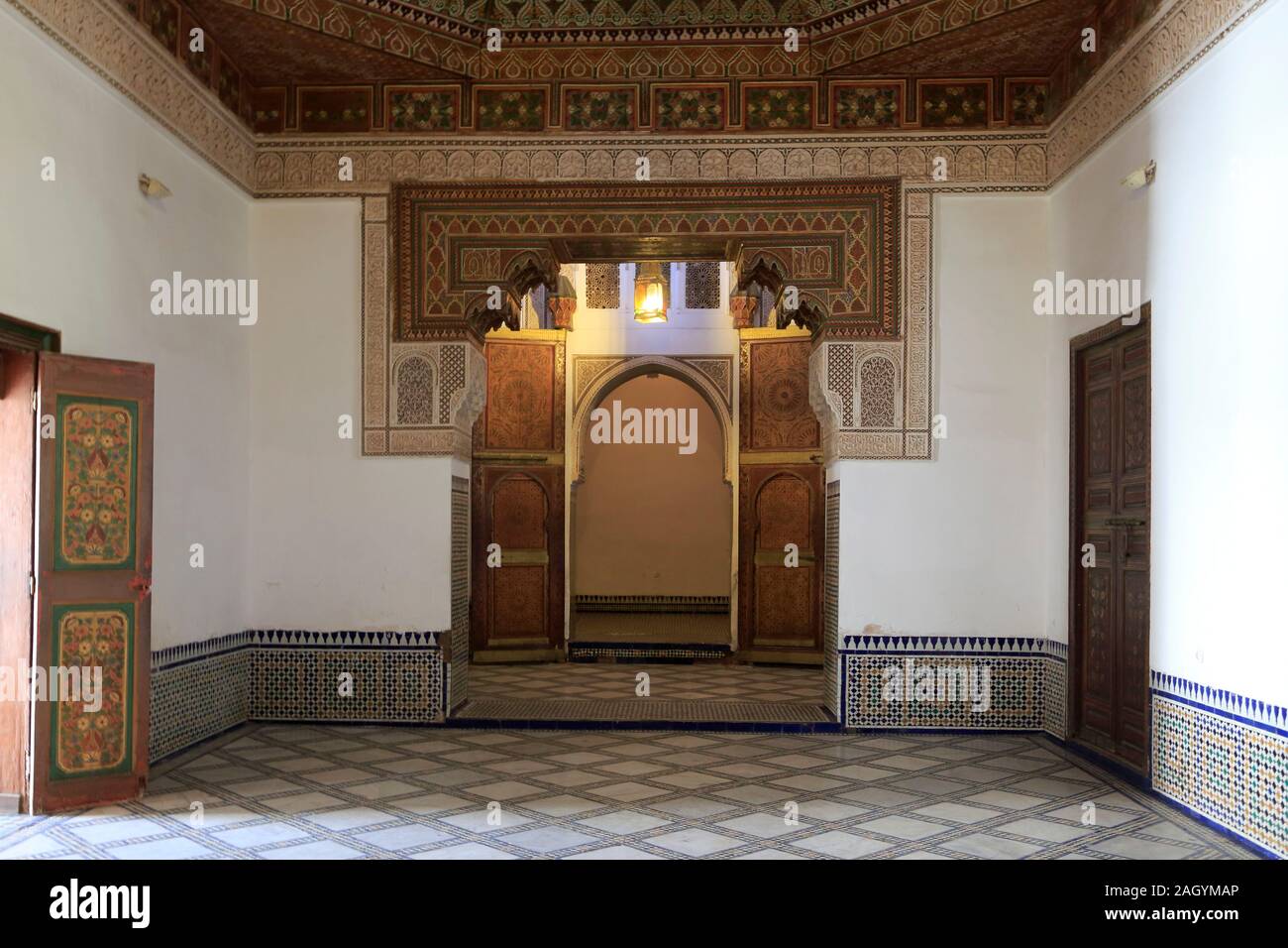 Bahia Palast, UNESCO-Weltkulturerbe, Marrakesch, Marrakesch, Marokko, Nordafrika Stockfoto