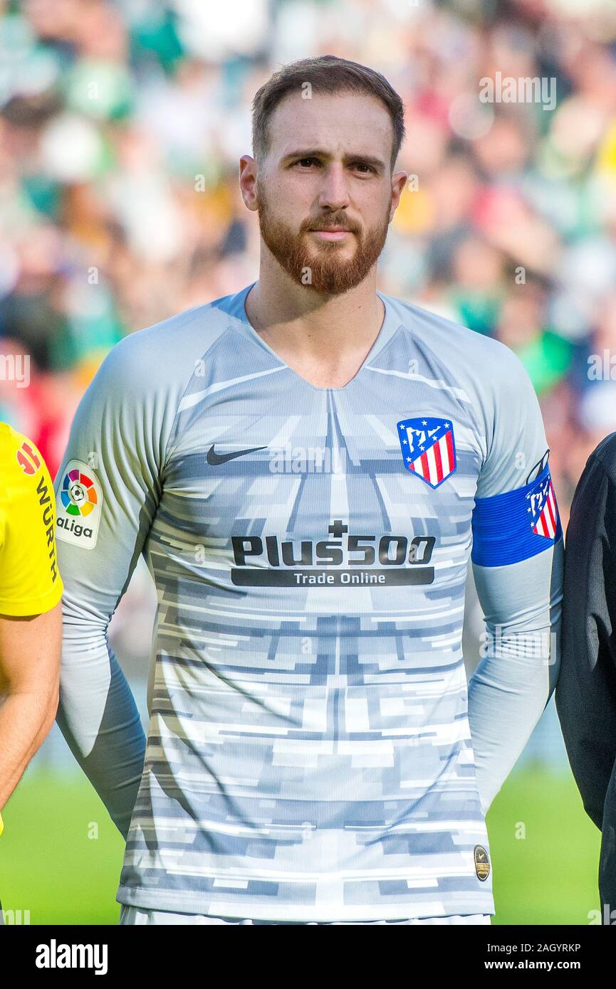 SEVILLA, 22-12-2019. Primera Division Liga. LaLiga. Estadio Benito Villamarin. Jan Oblak (Atlético de Madrid) während des Spiels Real Betis - Atlético de Madrid. Stockfoto