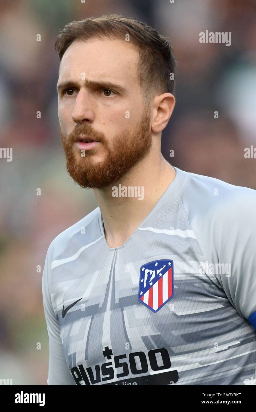 SEVILLA, 22-12-2019. Primera Division Liga. LaLiga. Estadio Benito Villamarin. Jan Oblak (Atlético de Madrid) während des Spiels Real Betis - Atlético de Madrid. Stockfoto