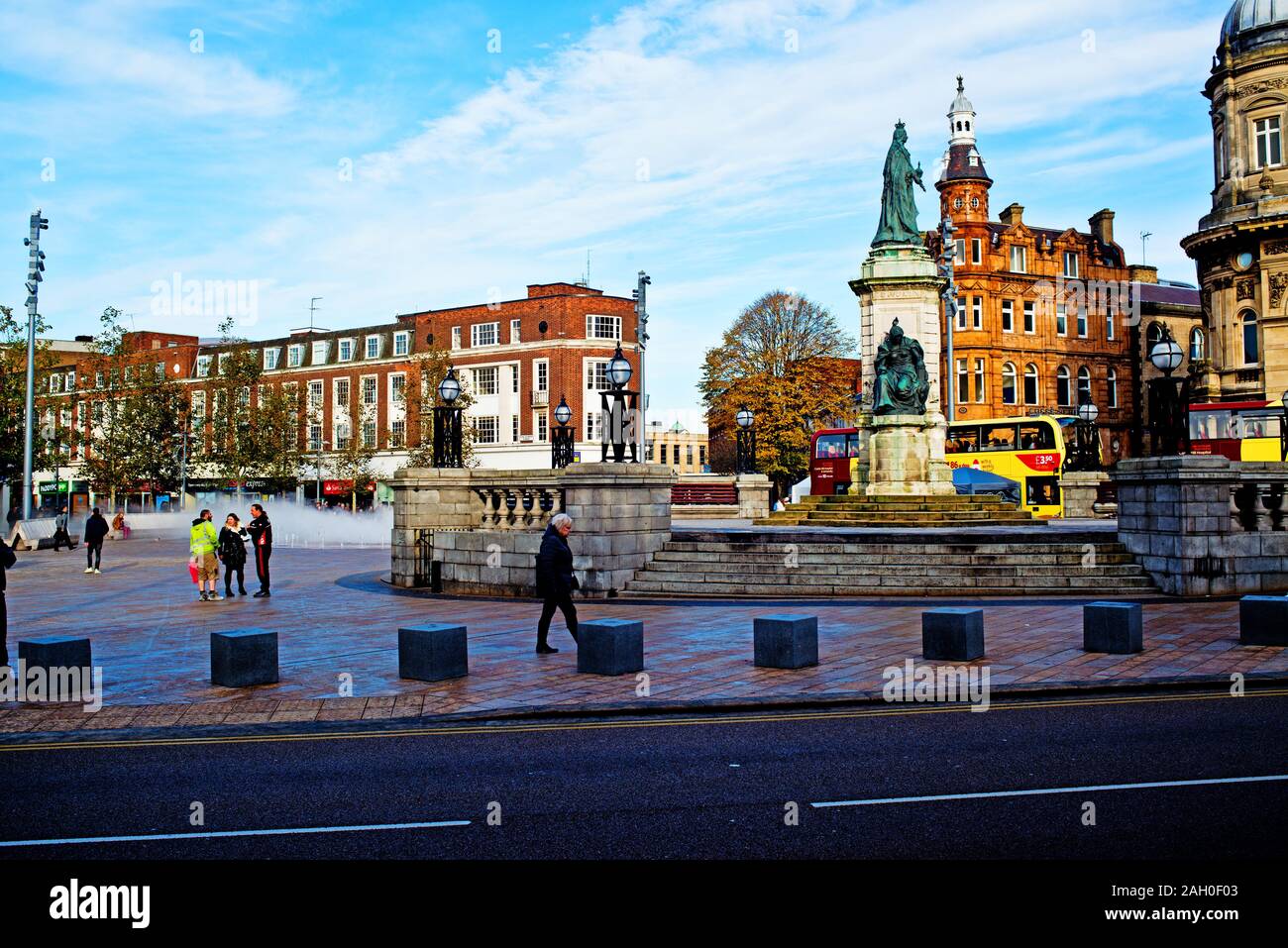 Queen Victoria Square, Hull City, England Stockfoto