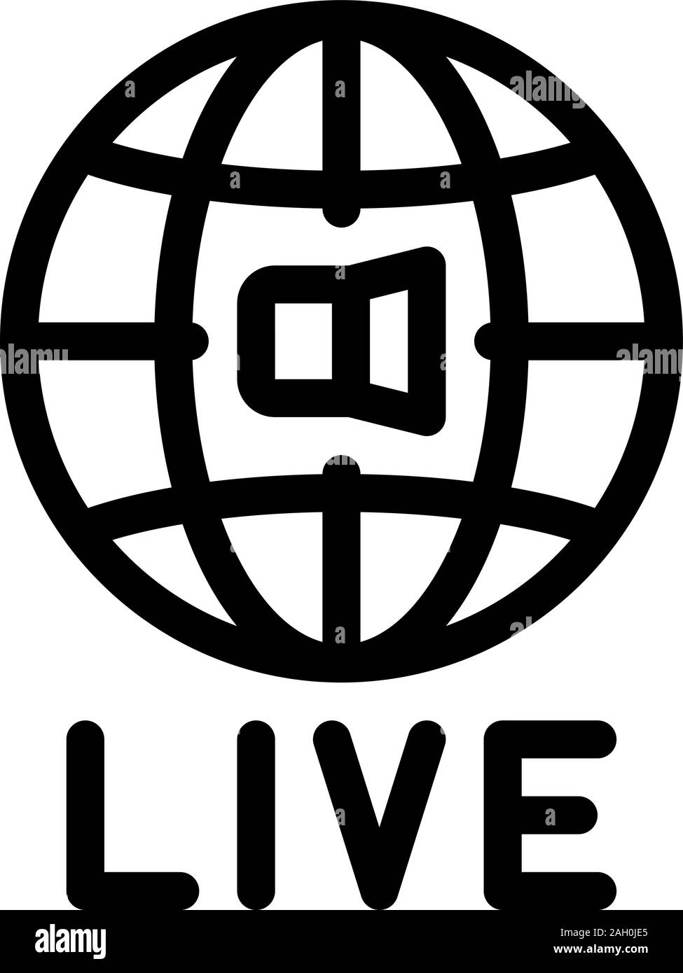 World Wide Live Podcast Symbol Überblick Abbildung Stock Vektor