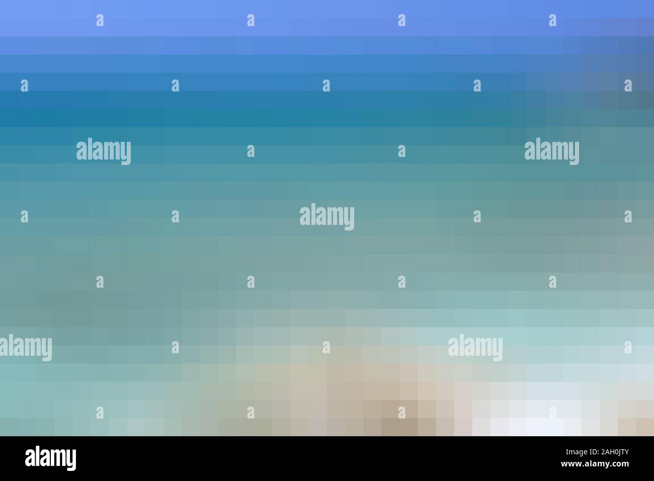 Pixel Sommer Hintergrund. Pixelated Kulisse. Blaue Pixel Textur. Stockfoto