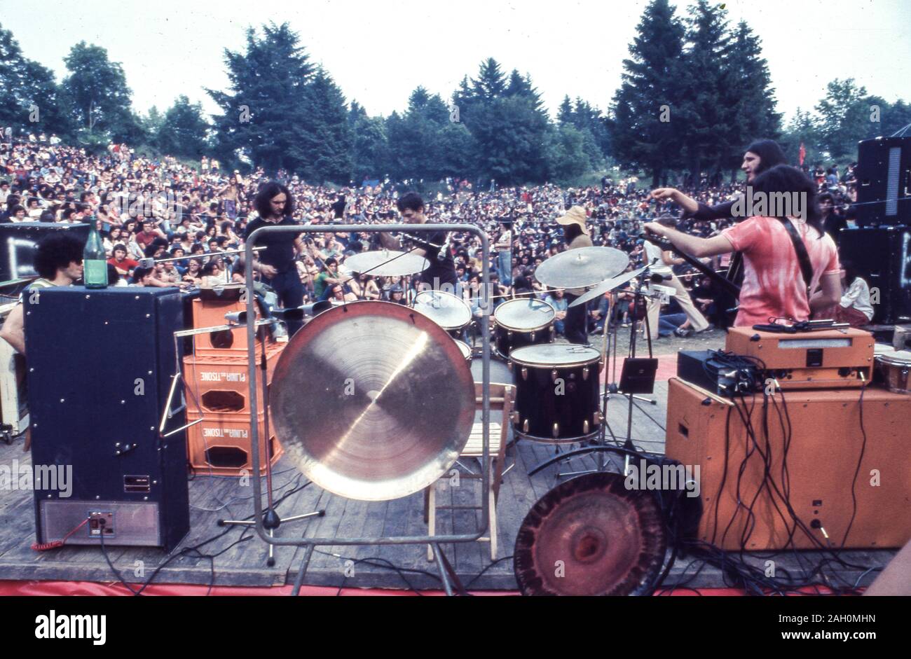 Re nudo Pop Festival, Alpe Del Vicere, Juni 1973 Stockfoto