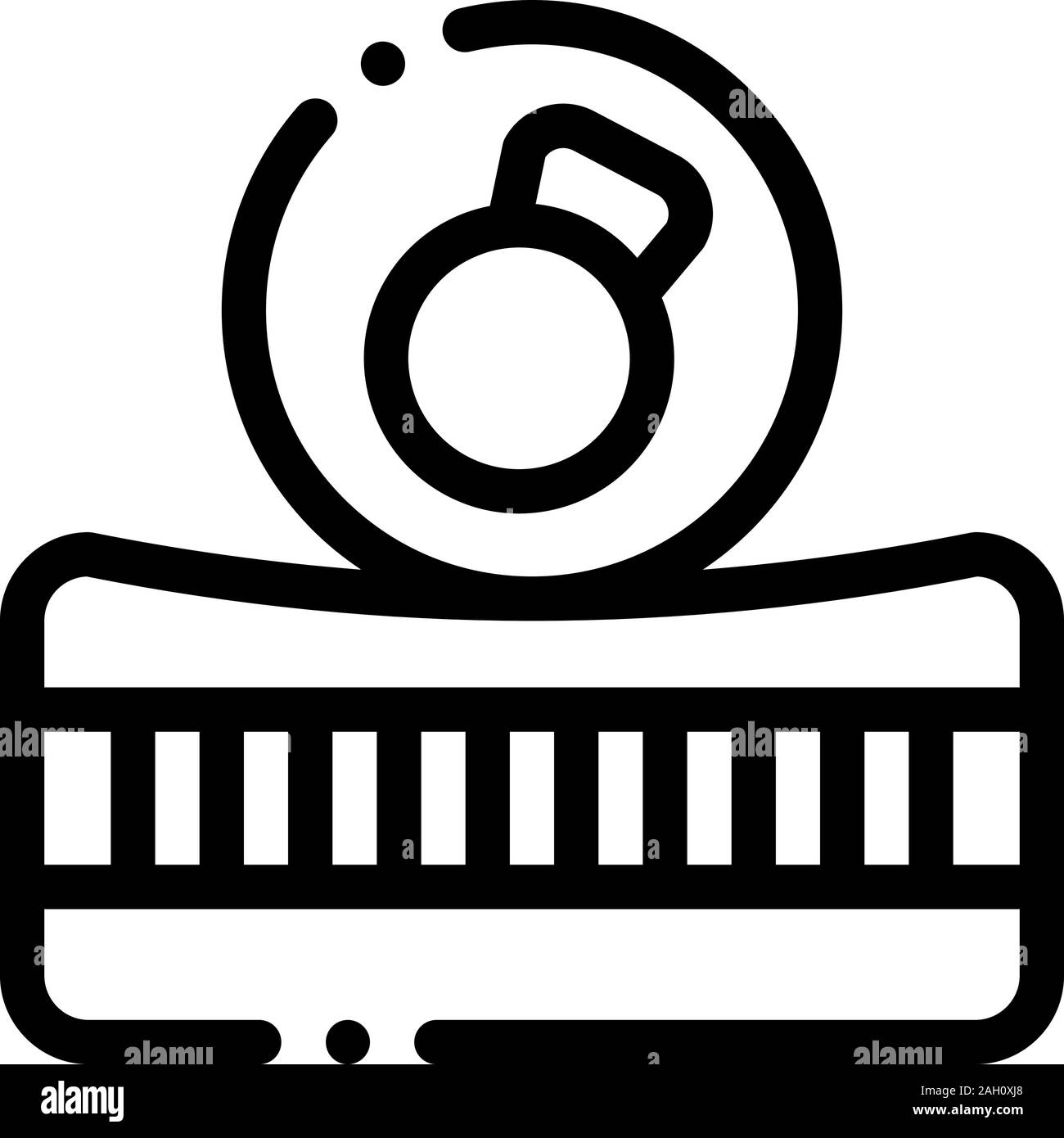 Matratze Metallic Gewicht Symbol Überblick Abbildung Stock Vektor