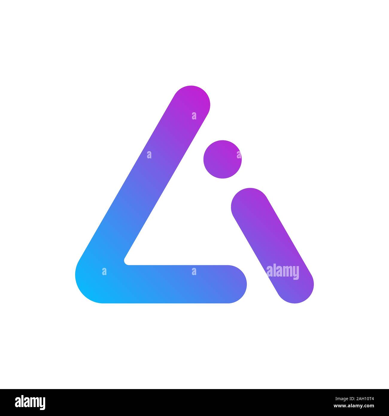 Professionelle minimaler Buchstaben AI Logo Design. Vector Illustration. EPS 10. Stock Vektor