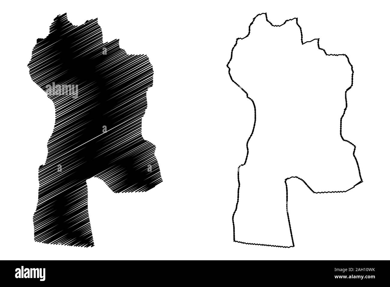 Provinz (aimags Bayankhongor, Provinzen der Mongolei) Karte Vektor