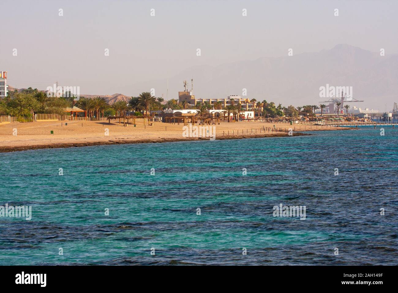 Almog (Coral) Strand von Eilat, Israel. Eine große Coral finden Sie unter dem Roten Meer gesehen werden. Stockfoto