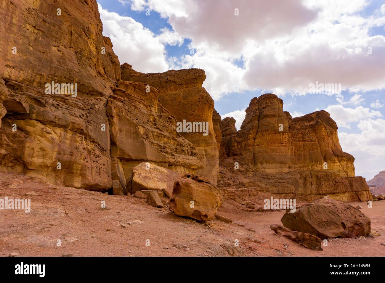 Salomons Säulen, Timna Valley, Arava, Israel Stockfoto