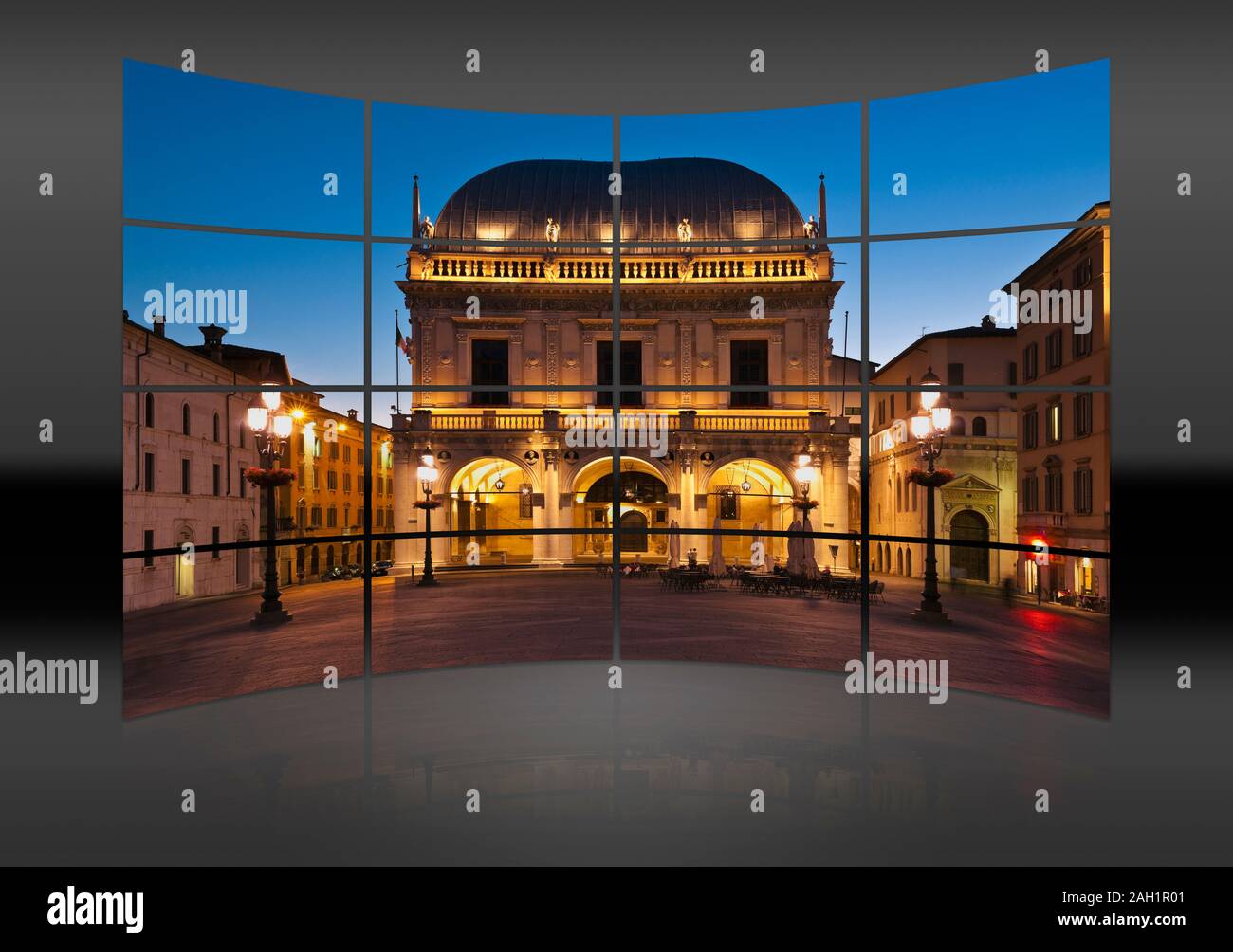 Renaissance- gebäude Loggia, an der Piazza della Loggia, jetzt der kommunalen Verwaltung, Brescia, Lombardei, Norditalien, Italien, Europa Stockfoto