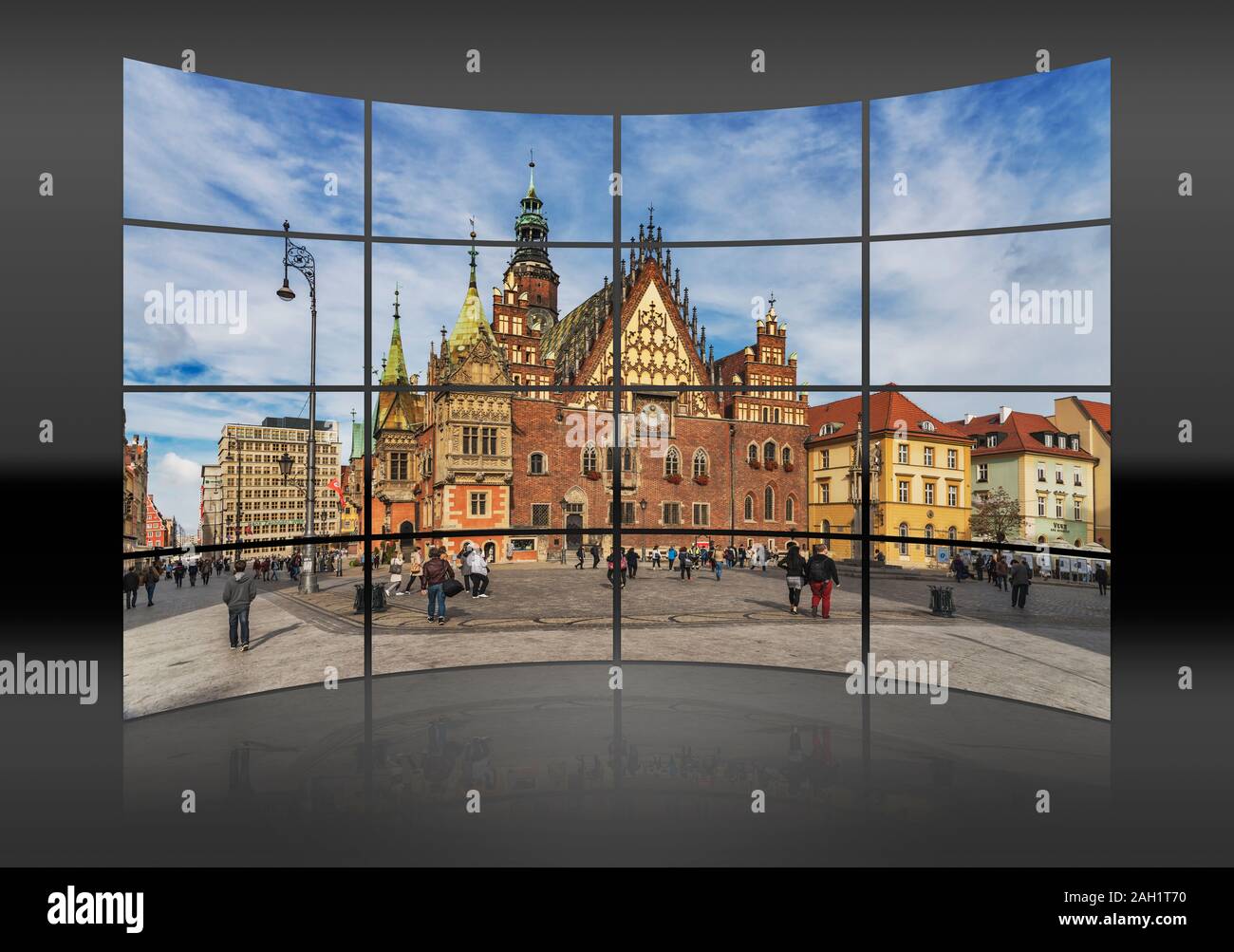 Das alte Rathaus von Breslau steht im Zentrum der Marktplatz der Stadt, Wroclaw, Woiwodschaft Niederschlesien, Polen, Europa Stockfoto