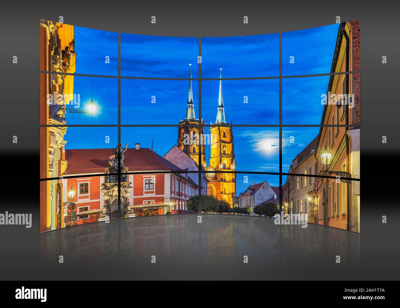 Der Breslauer Dom befindet sich auf der Dominsel (Ostrow Tumski), Wroclaw, untere Woiwodschaft Schlesien, Polen, Europa Stockfoto