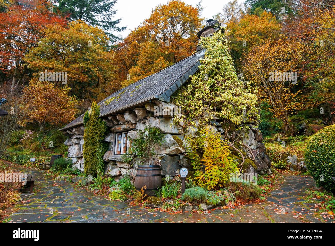 Ty Hyll das hässliche Haus Betws y Coed Snowdonia National Park in Nordwales Gwynedd GROSSBRITANNIEN GROSSBRITANNIEN Stockfoto
