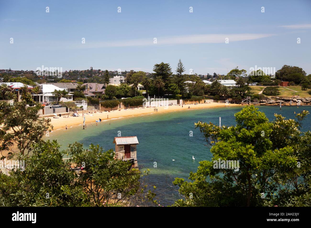 Camp Cove Beach, Sydney Australien an einem sonnigen Tag im Frühjahr, November; Sydney, Australien Stockfoto