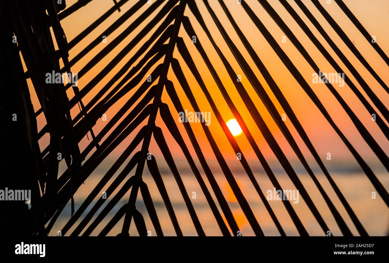 Sonnenuntergang in Santa Teresa, Costa Rica Stockfoto