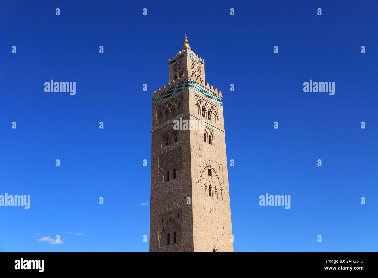 Koutoubia-moschee, Minarett, 12. Jahrhundert, Marrakesch, Marrakesch, Marokko, Nordafrika Stockfoto