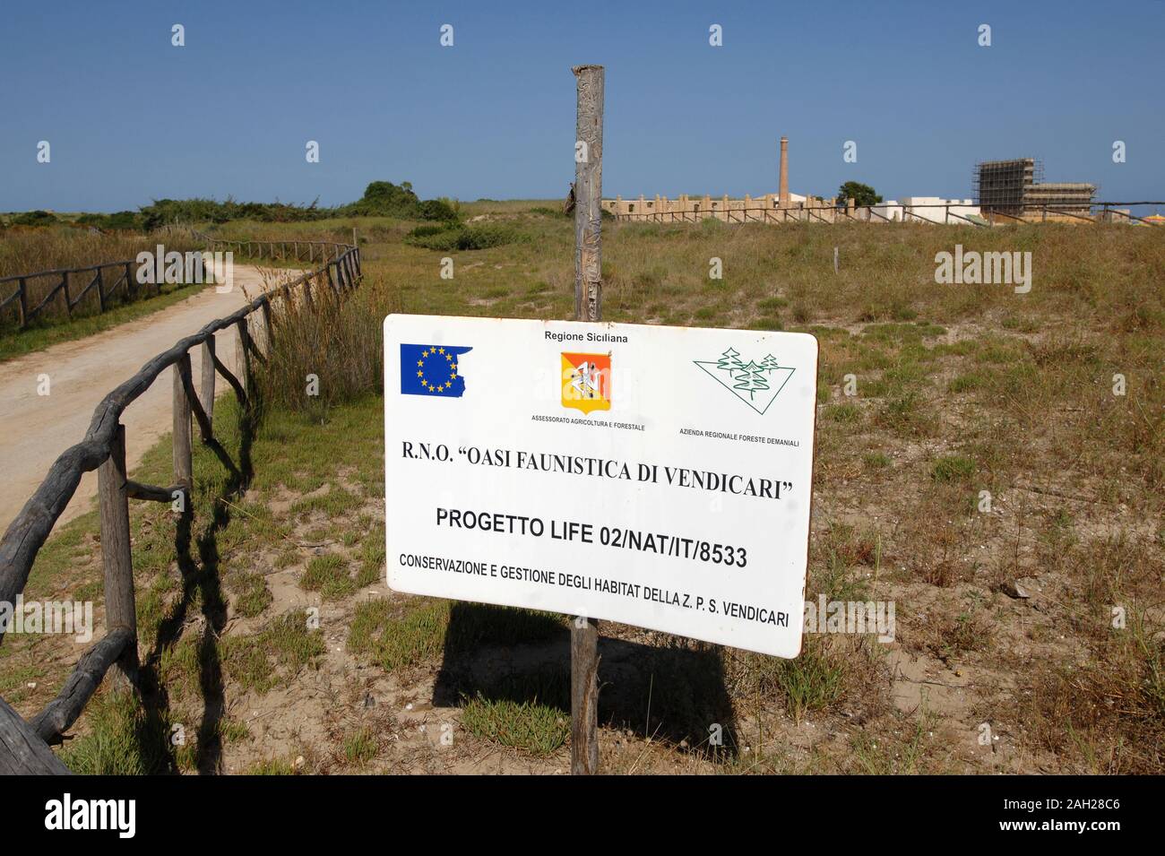 Italien Sizilien Syrakus, 05. Juli 2007: Wildlife Oase der Vendicari in Sizilien Provinz Syrakus, Naturschutzgebiet. Stockfoto