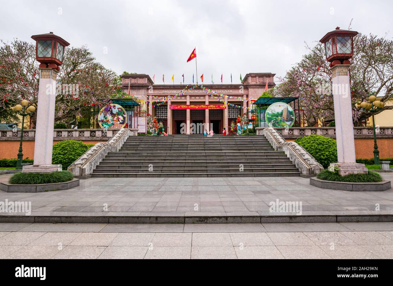 Eingang des Thai Nguyen Museum für Völkerkunde, Northern Vietnam, Asien Stockfoto