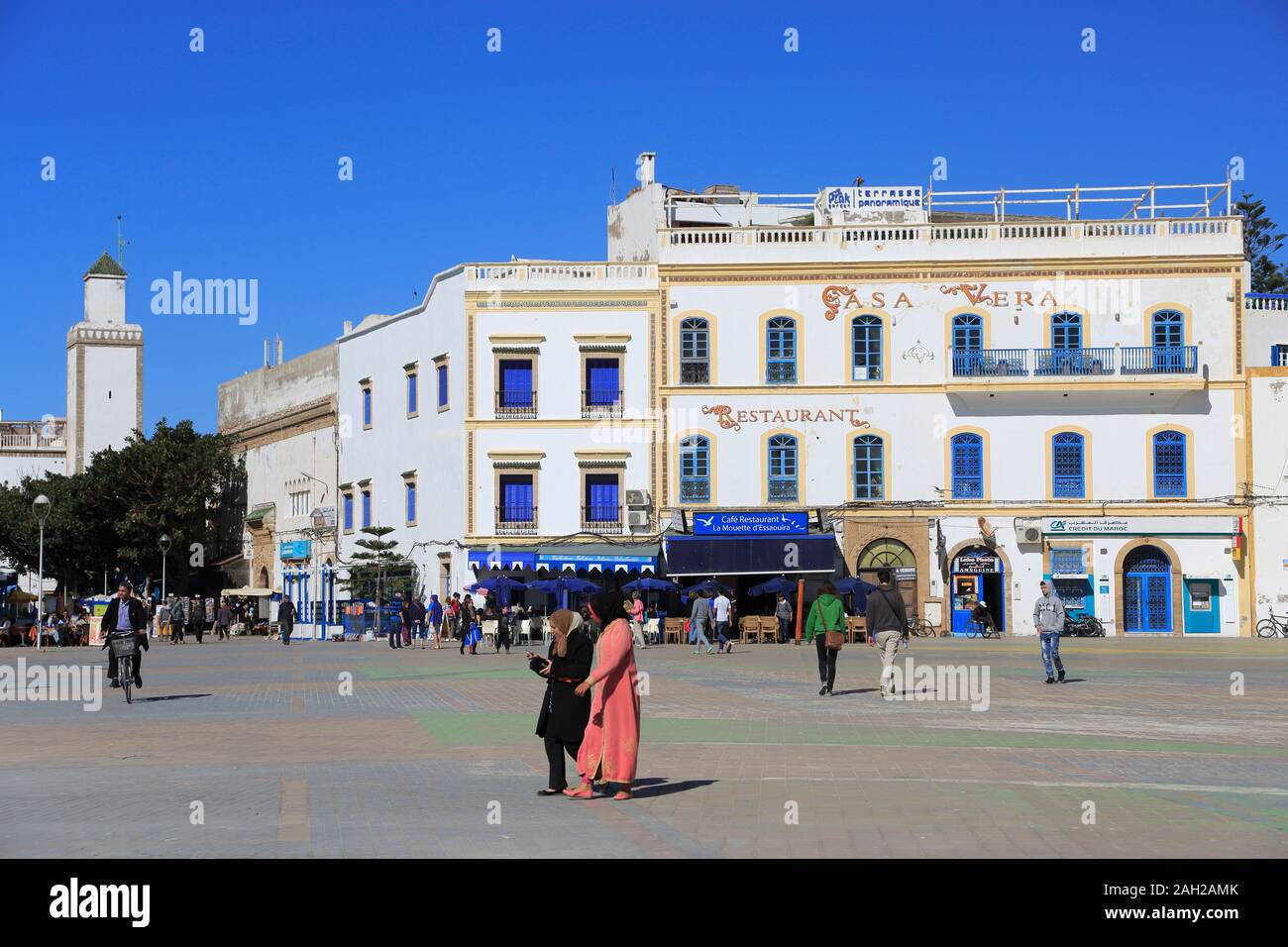 Moulay Hassan Square, Essaouira, UNESCO-Weltkulturerbe, Marokko, Nordafrika Stockfoto