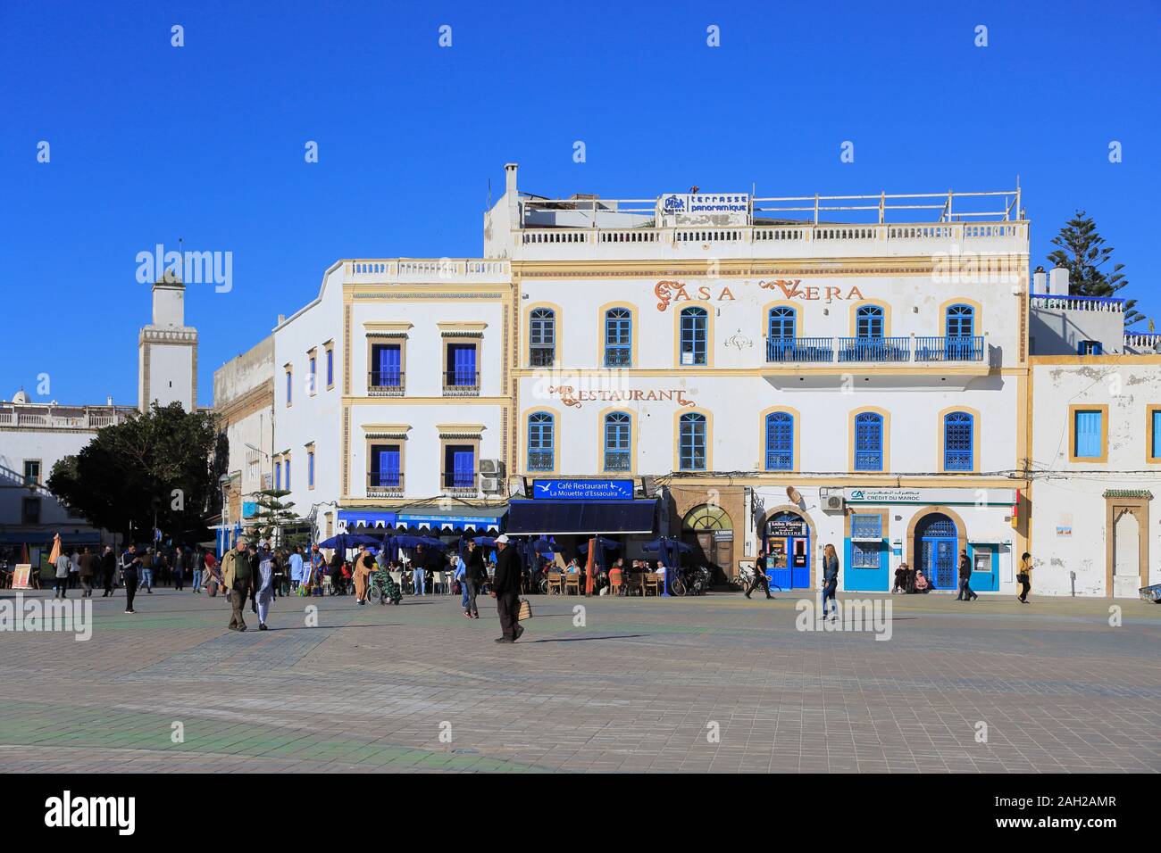 Moulay Hassan Square, Essaouira, UNESCO-Weltkulturerbe, Marokko, Nordafrika Stockfoto