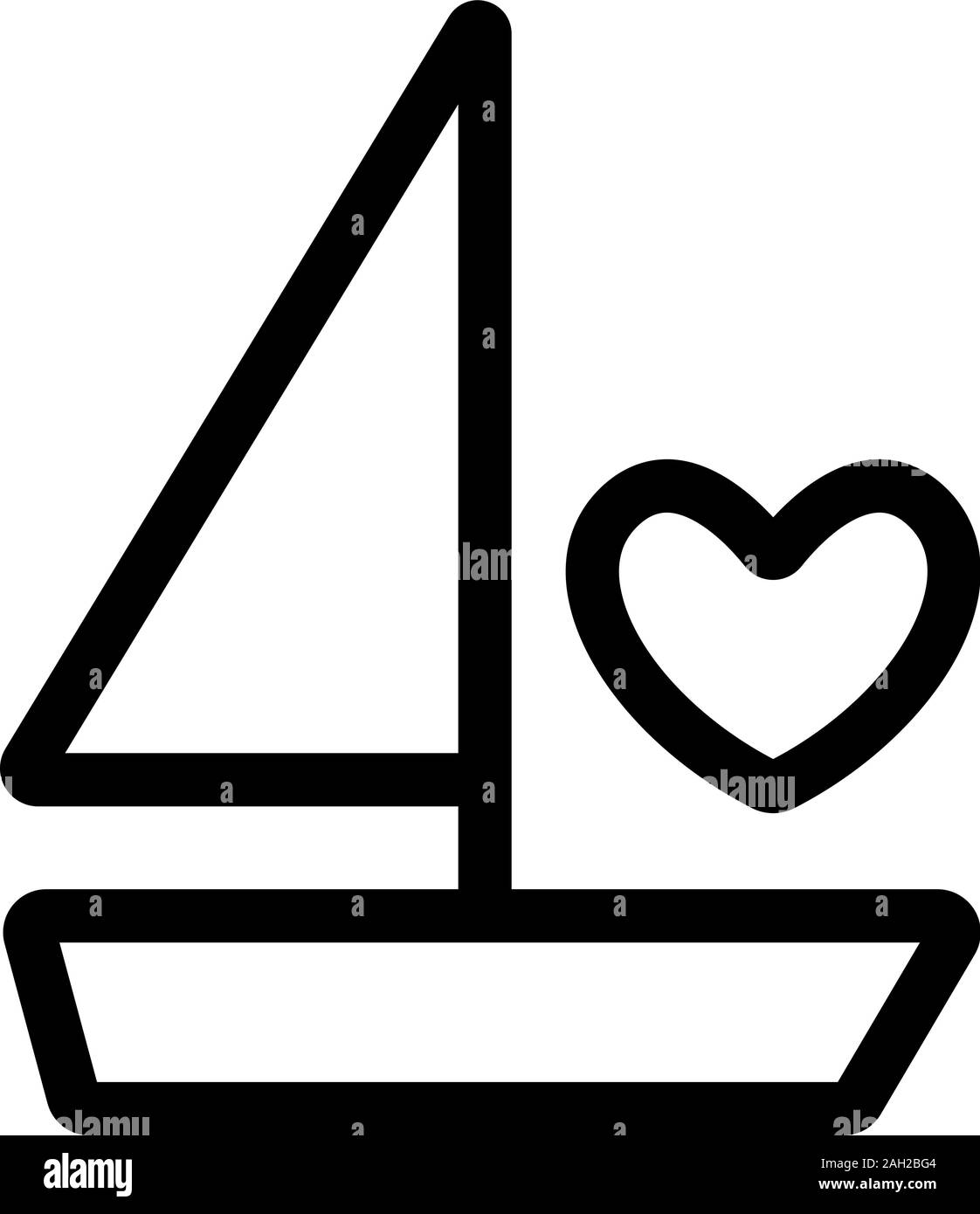 Symbolvektor für Hochzeitsfahrten. Abbildung der isolierten Kontursymbole Stock Vektor