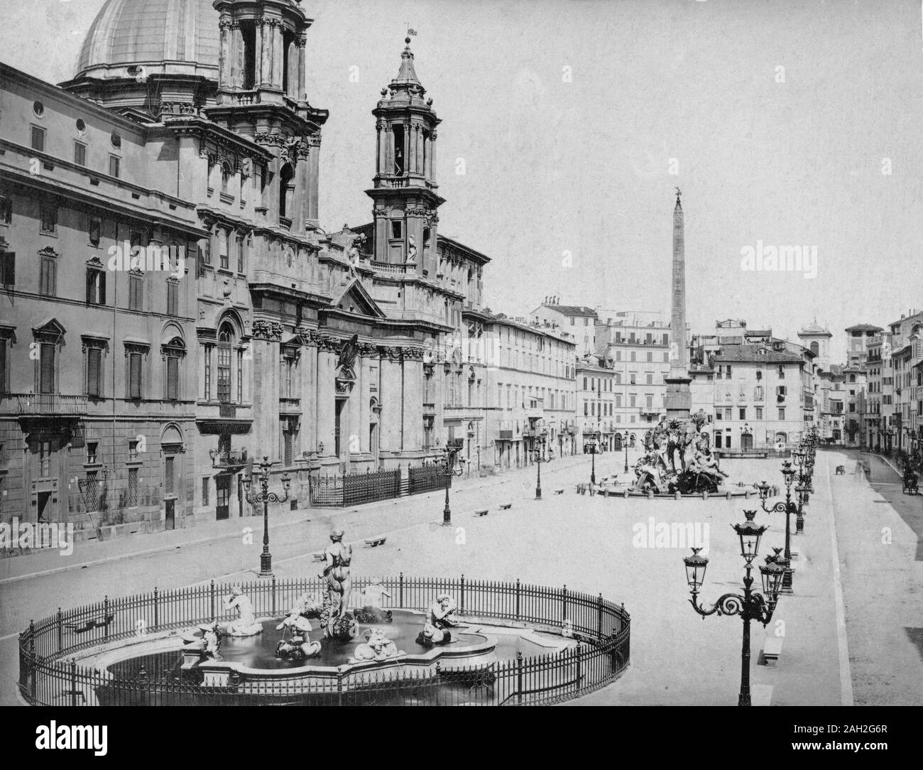 DIAPHANORAMA SÜNDE ILUMINAR - PIAZZA NAVONA - S XIX. Lage: MUSEO ROMANTICO - DIAPHANORAMA. MADRID. Spanien. Stockfoto
