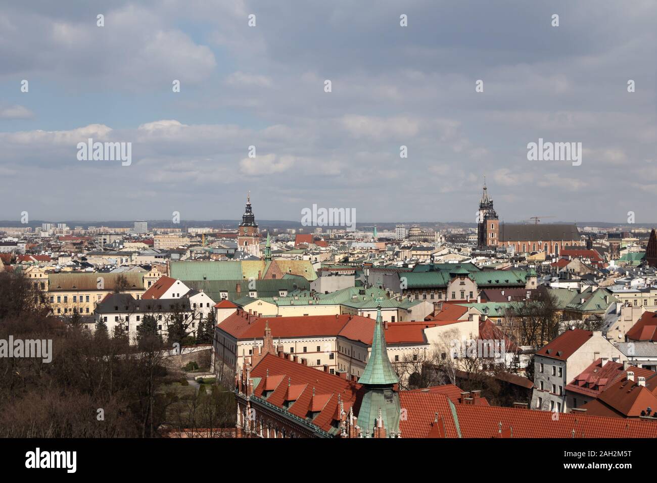 Luftaufnahme Krakau Stockfoto