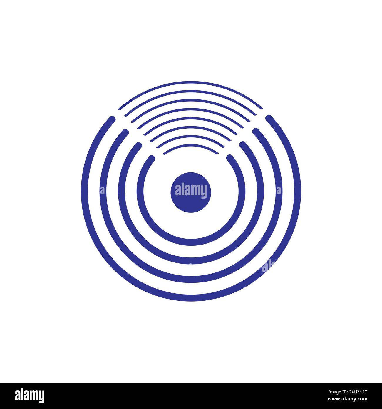 Buchstabe u Streifen drehen logo Vektor Stock Vektor