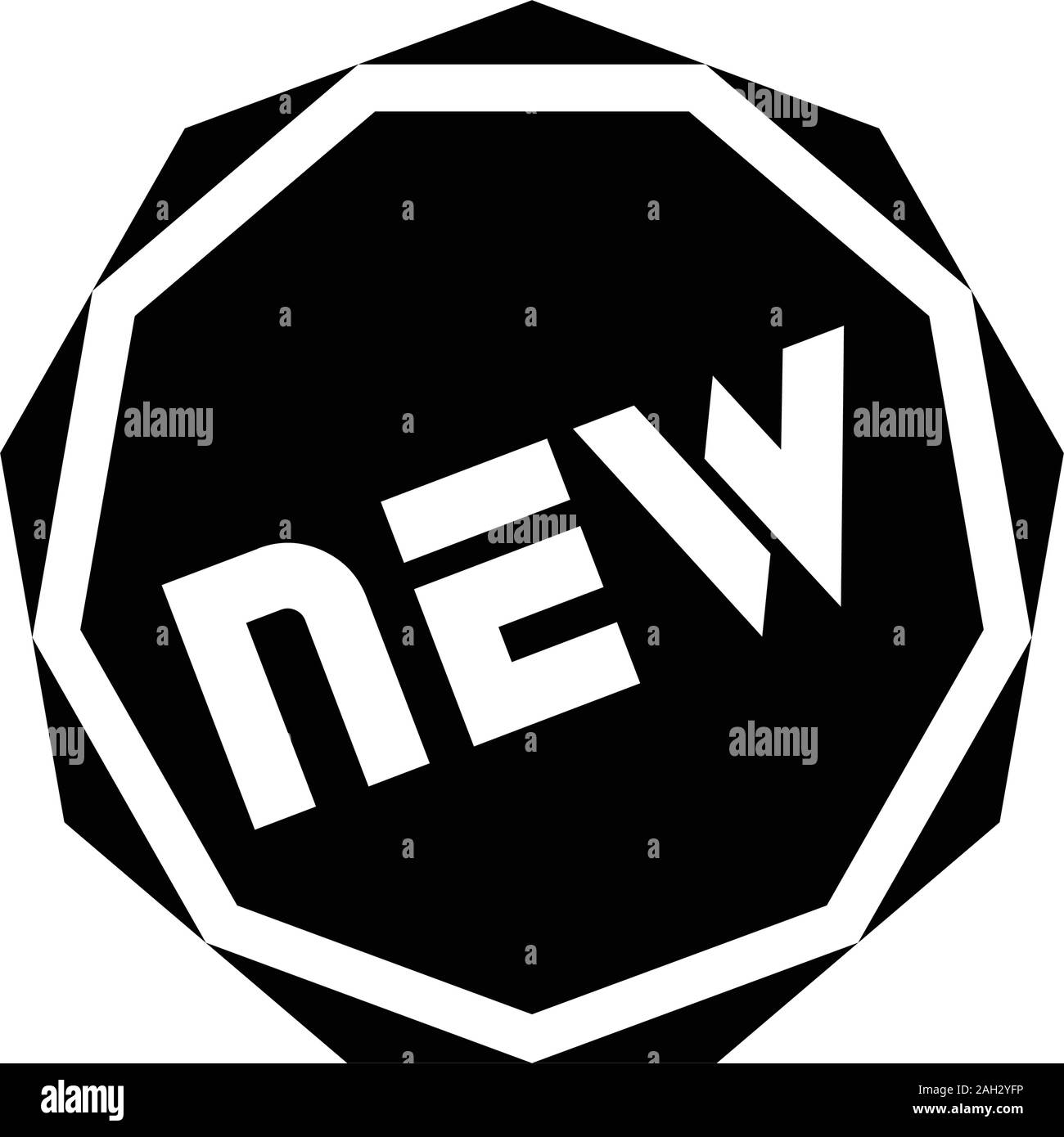 Neue Aufkleber, Neues Angebot registrieren Symbol Stock Vektor