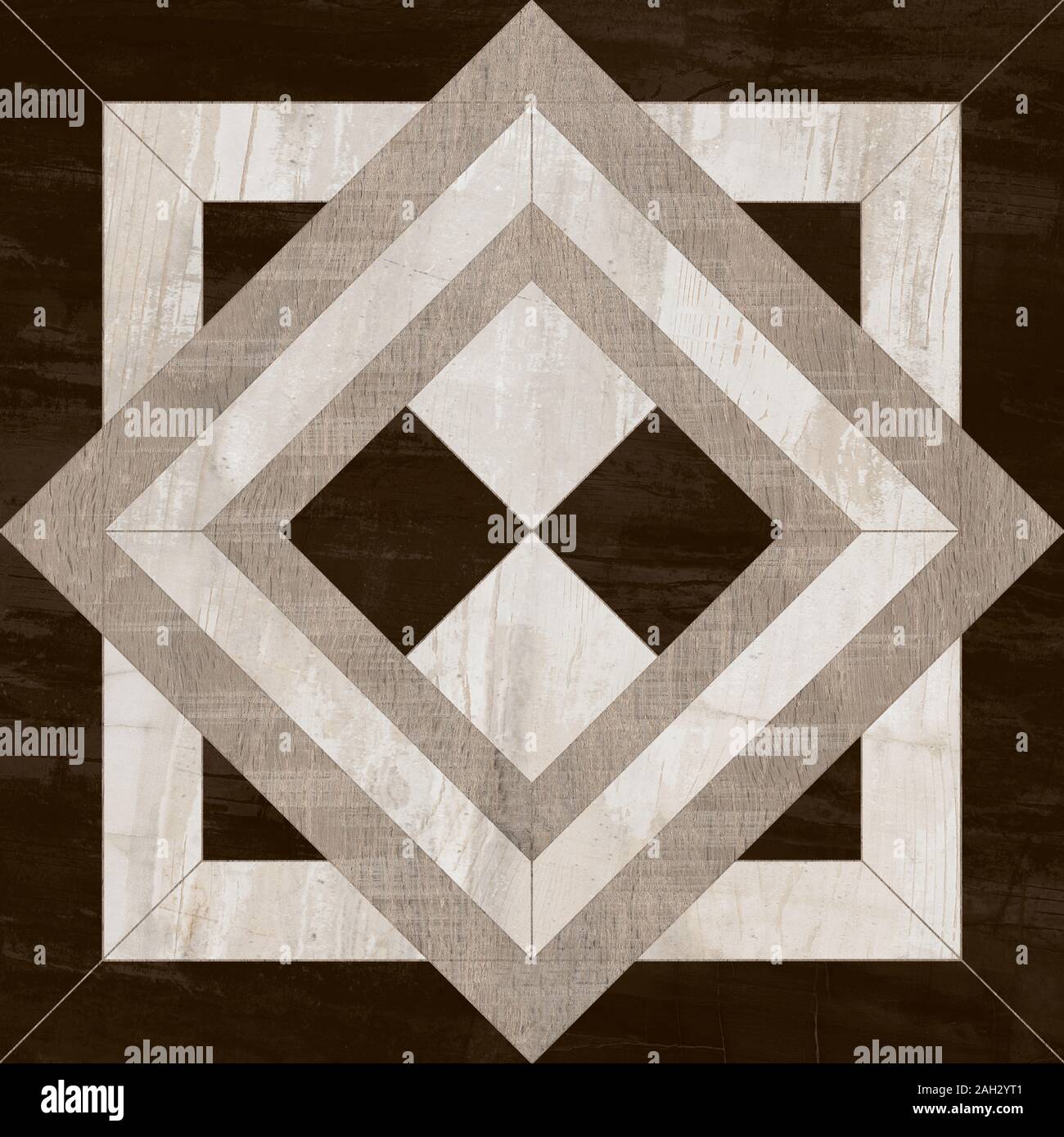 Fliesen, Holz- geometrische Formen, Holzboden Fliese Stockfoto