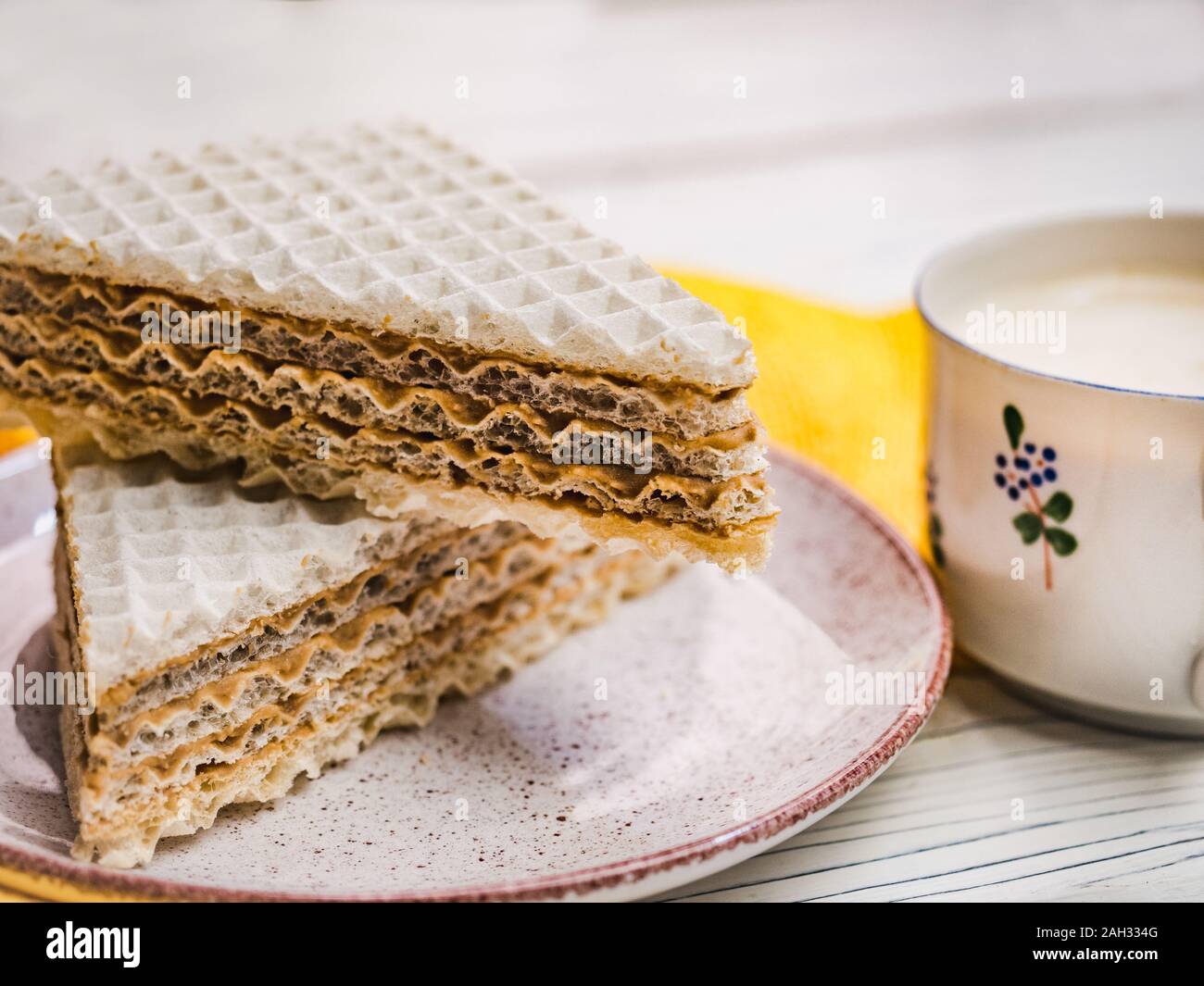 Frisches hausgemachtes Gebäck. Close Up, Seitenansicht Stockfoto