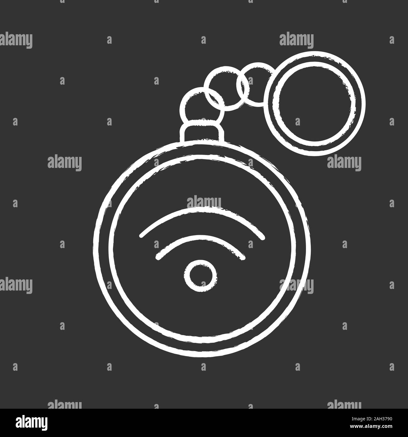 NFC Schmuckstück chalk Symbol. Near Field Communication. RFID-Tag. Die kontaktlose Technologie. Isolierte vektor Tafel Abbildungen Stock Vektor
