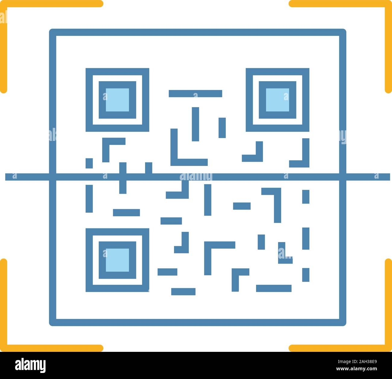 QR-Code scanner Farbe Symbol. Quick Response Code. Matrix Barcode scannen App. Isolierte Vector Illustration Stock Vektor