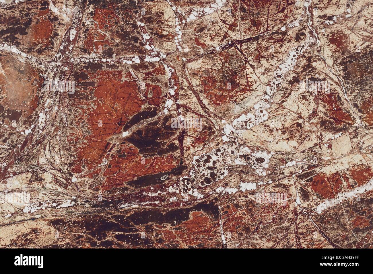 Abstrakte braun Muster der Marmorplatte. Kunst Hintergrund. Fliese Oberfläche, grunge Textur. Steinmauer, bunten Granit Stockfoto