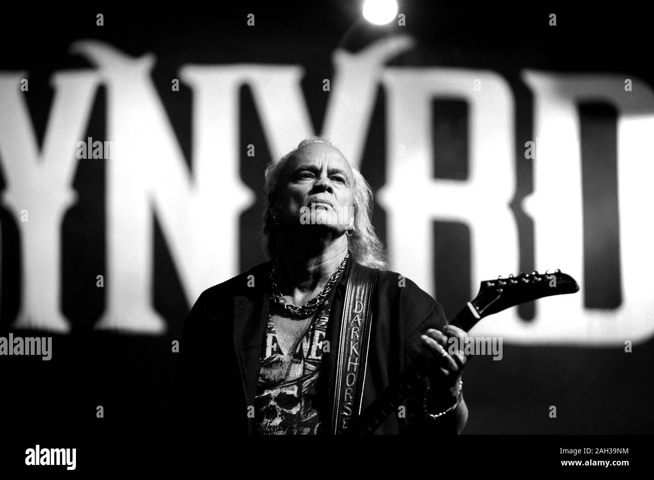 Vigevano Italien, vom 13. Juni bis 24. Juli 2012, live Konzerte Festival von Vigevano: der Gitarrist von Lynyrd Skynyrd, Rickey Medlocke Stockfoto